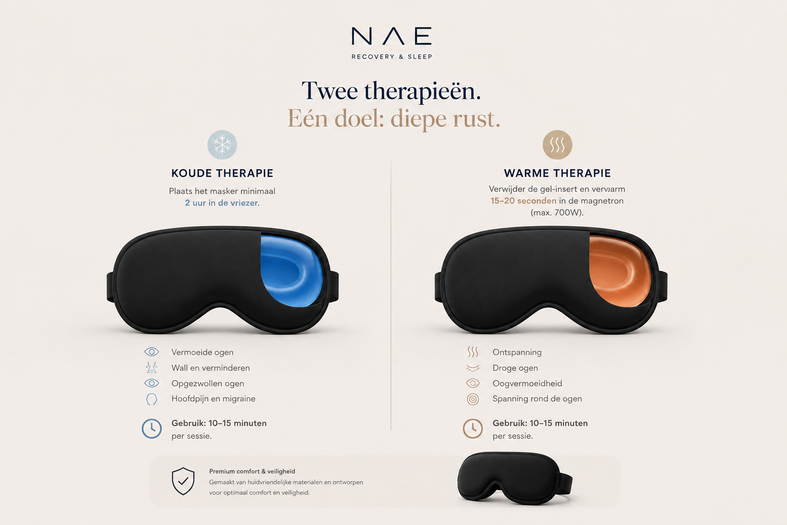 NAE Premium Comfort Slaapmasker