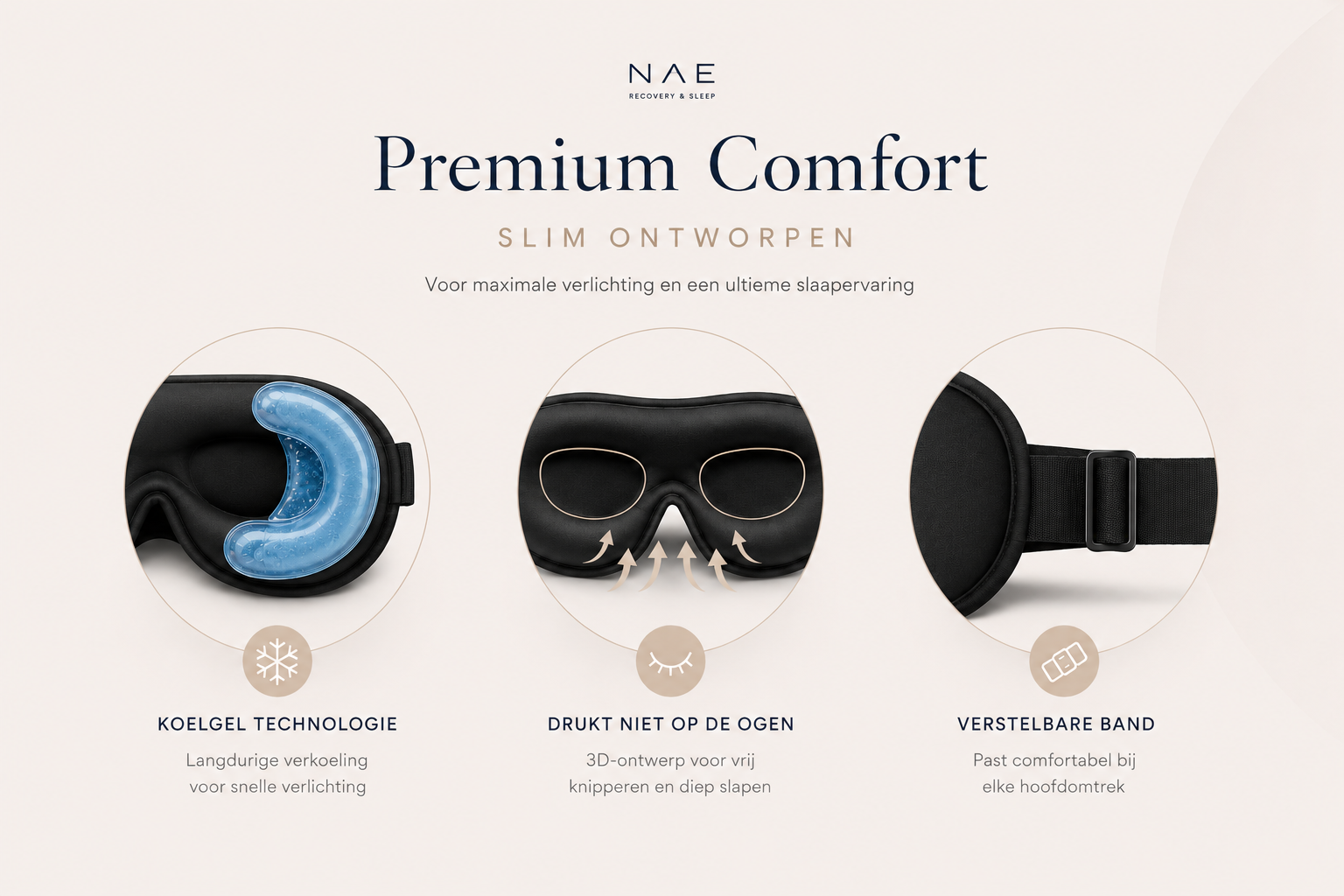 NAE Premium Comfort Slaapmasker
