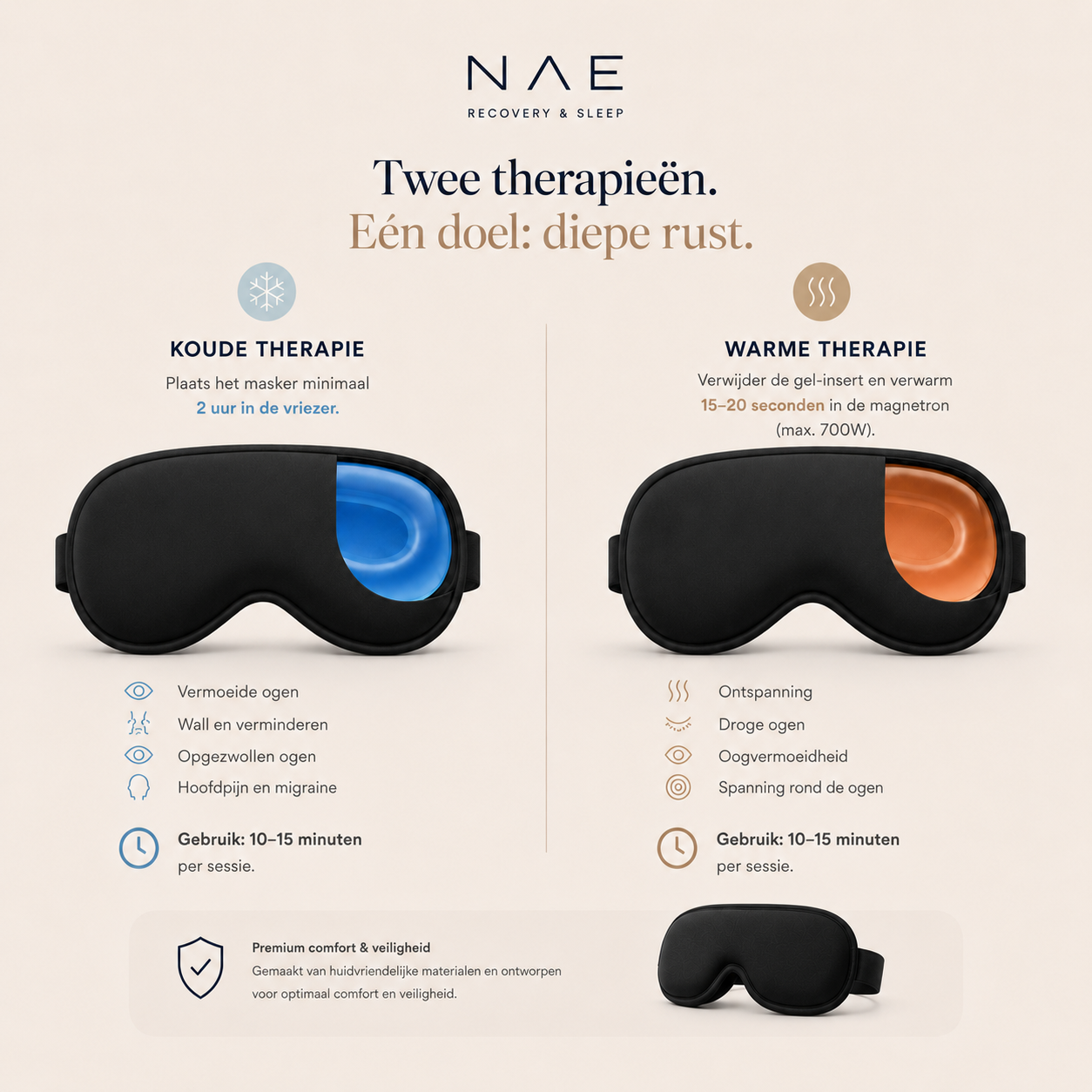 NAE Premium Comfort Slaapmasker
